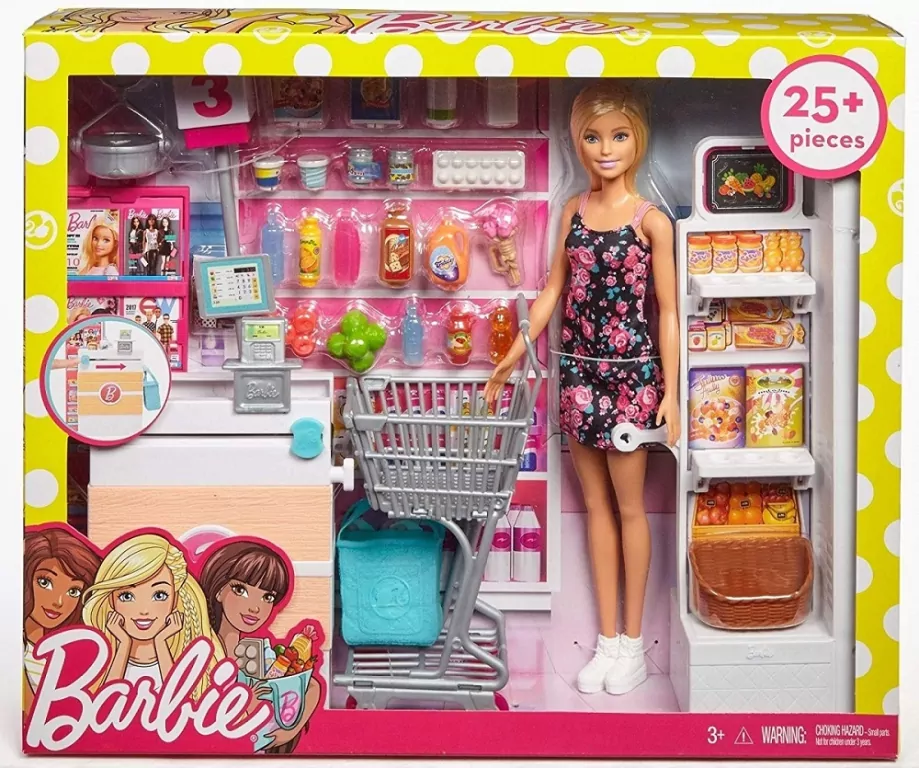 Barbie® Supermarket Zestaw do zabawy + Lalka - tantis.pl