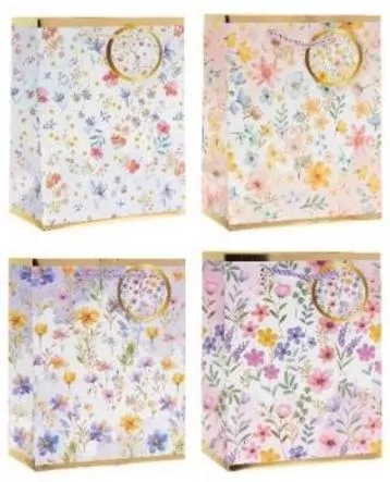 Torebka prezentowa 31x40x12cm Kwiaty MIX - tantis.pl