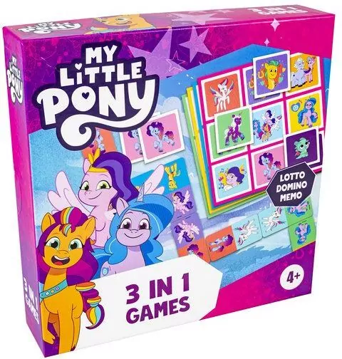 My Little Pony 3w1 Lotto, Domino, Memo - tantis.pl