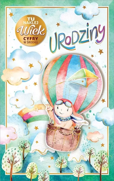 Kartka okolicznościowa Urodziny (wymienne cyfry) - tantis.pl