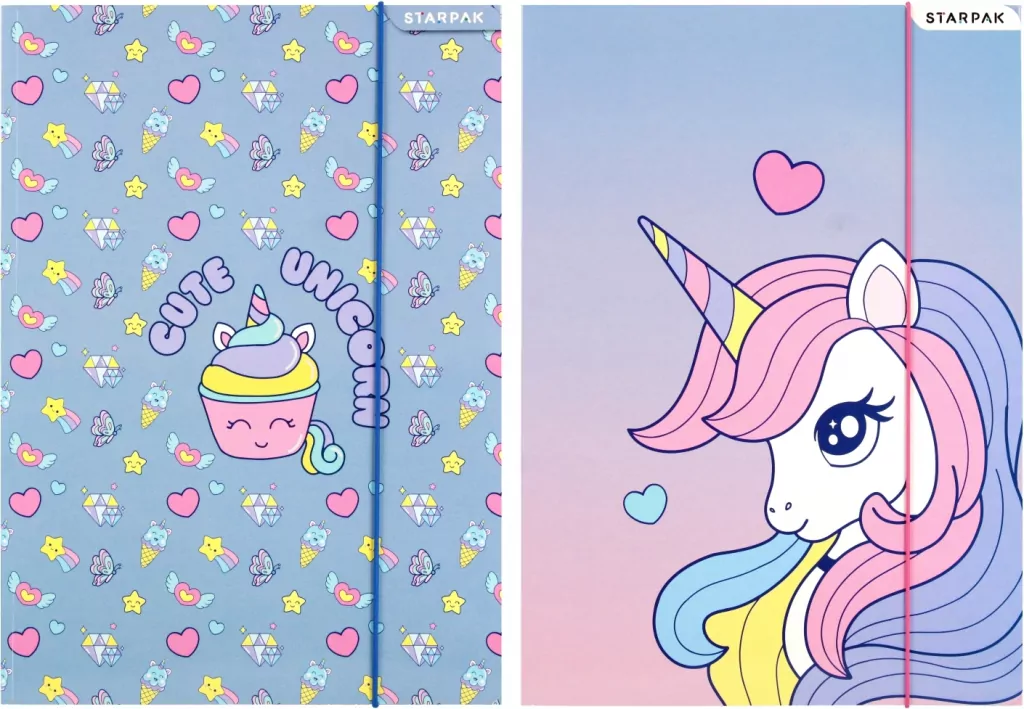 Teczka z gumką A4 Unicorn mix - tantis.pl