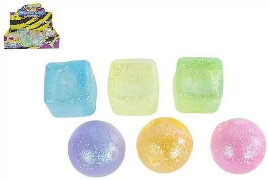 Gniotek piłka/kostka  6x6, mix - tantis.pl