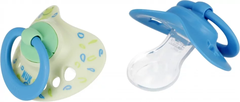 NUK. Signature. Smoczki. 18-36 miesięcy. Niebieski i ufo - tantis.pl