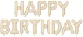 Balon foliowy Happy Birthday 340x35cm beż - tantis.pl