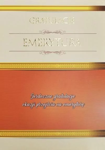 Kartka: Emerytura Gratulacje! - tantis.pl