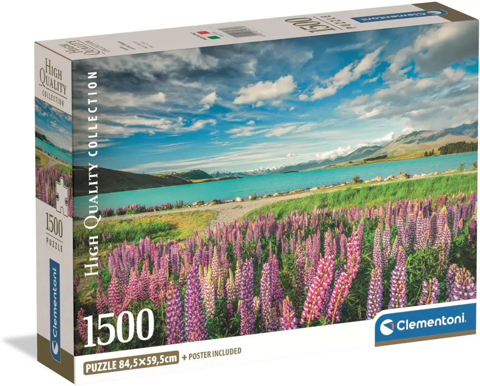 Puzzle 1500 Lupins At Lake Tekapo - tantis.pl