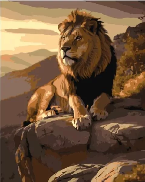 Malowanie po numerach - Król Bestii 40x50cm - tantis.pl