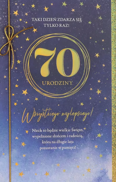 Karnet okolicznościowy B6. Urodziny 70. Pan Dragon - tantis.pl