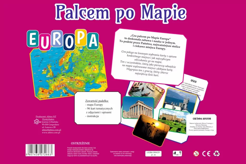 Palcem po mapie Europa ABINO - tantis.pl