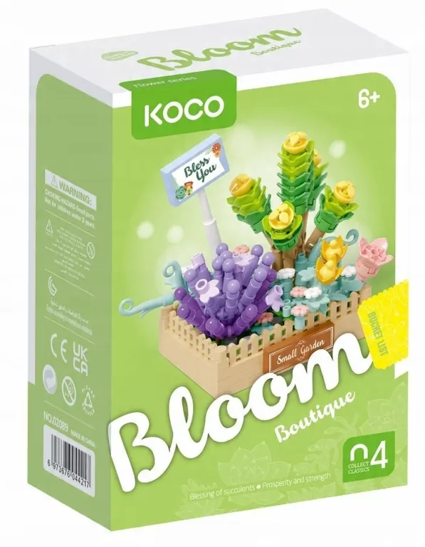Klocki sukulenty doniczka 232el - tantis.pl