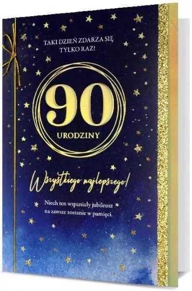 Karnet okolicznościowy B6. Urodziny 90. Pan Dragon - tantis.pl