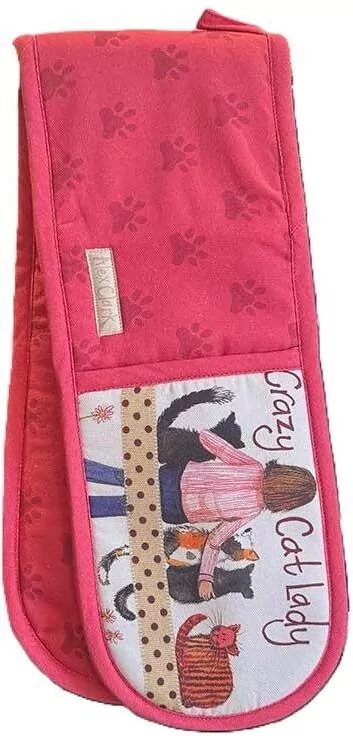 Rękawice kuchenne GLV30 Crazy Cat Lady Kociara - tantis.pl