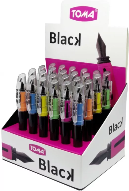 Pióro atramentowe BLACK z czarną stalówką, mix - tantis.pl