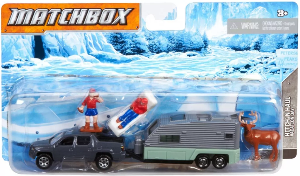 Matchbox. Samochód z przyczepą i akcesoriami - tantis.pl