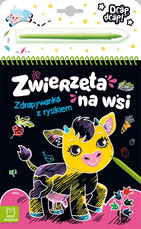 Zwierzęta na wsi. Zdrapywanka z rysikiem - tantis.pl