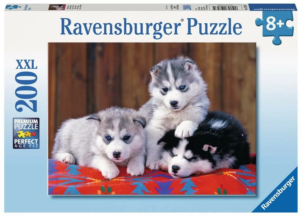 Puzzle 200 Szczenięta husky Ravensburger - tantis.pl