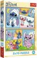 Puzzle 2x70 Ze Stitchem nie ma nudy TREFL - tantis.pl