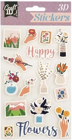 CCG naklejki 3D happy flowers CR6003 12138 - tantis.pl