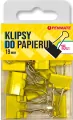 Klipsy do papieru 19mm kanarkowe - tantis.pl