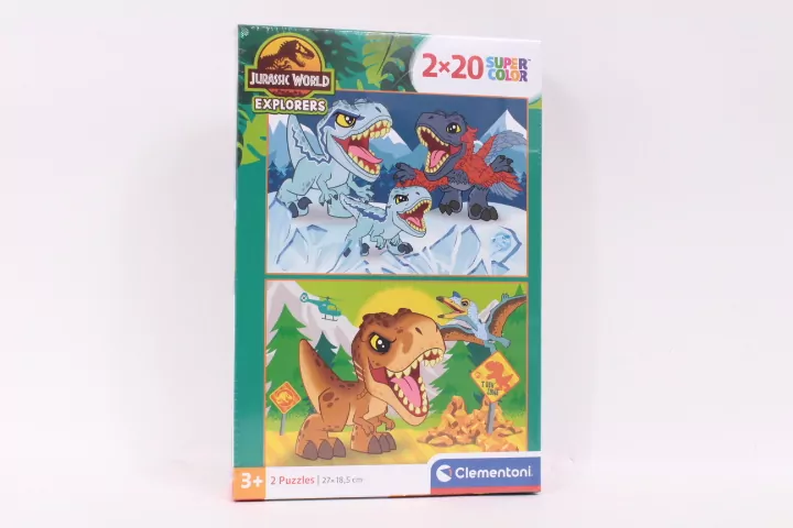 Clementoni. Puzzle 2x20. Super Kolor. Jurassic World - tantis.pl