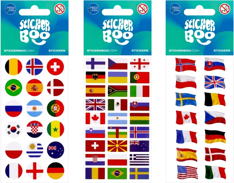 Naklejki Sticker BOO Flagi Państwa mix - tantis.pl