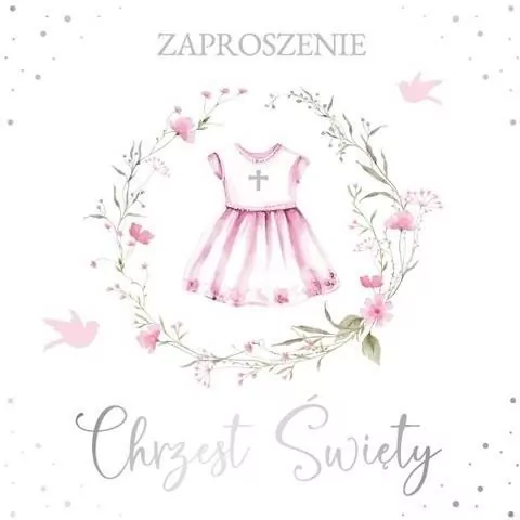 Zaproszenie Chrzest (10szt) - tantis.pl
