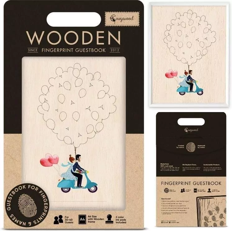 Księga gości na odciski palców. Ślub Skuter - tantis.pl