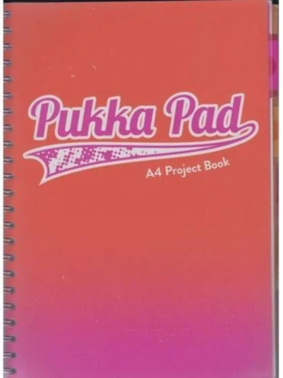 Kołozeszyt A4 Pukka Pad Fusion w kratkę 200 kartek, pomarańczowy - tantis.pl