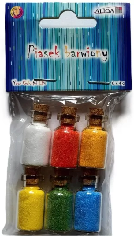 Piasek barwiony 6 kolorów x 4g - tantis.pl