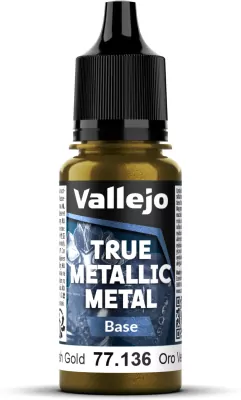Vallejo: 77.136 - True Metallic Metal - Base - Greenish Gold (18 ml)