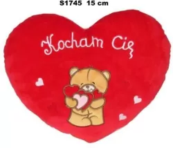 Poduszka Serce miś 15cm