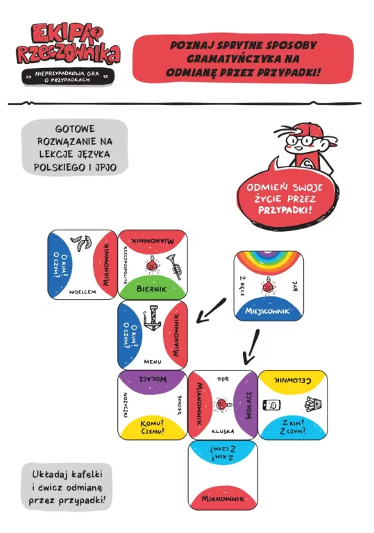 Ekipa rzeczownika. Nieprzypadkowa gra o przypadkach - tantis.pl