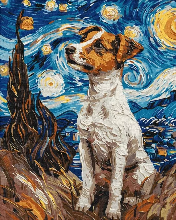 Malowanie po numerach. Jack Russell - tantis.pl