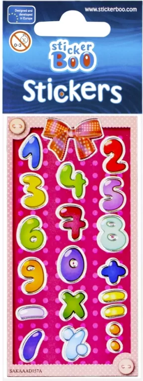 Naklejki Sticker BOO silver cyferki2 - tantis.pl