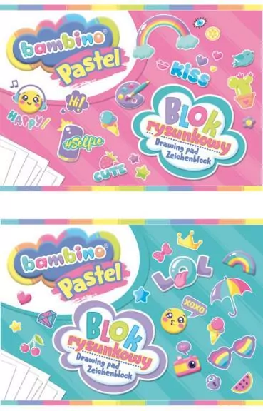 Blok rysunkowy A4 20 kartek biały Bambino, mix - tantis.pl