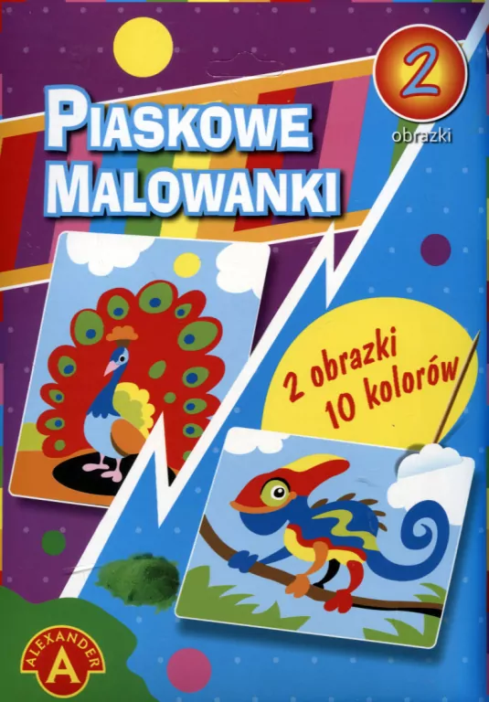Piaskowe malowanki. Kameleon, Paw - tantis.pl