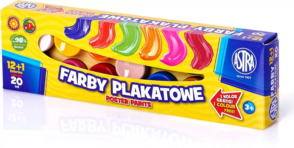 Farby plakatowe. 13 kolorów - tantis.pl