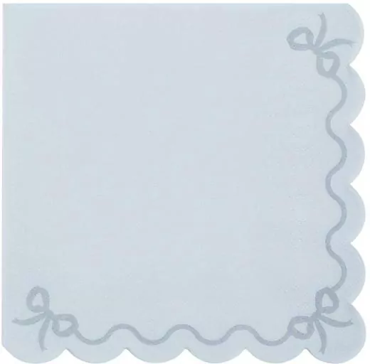 Serwetki z falbanką błękitny 33x33cm - tantis.pl