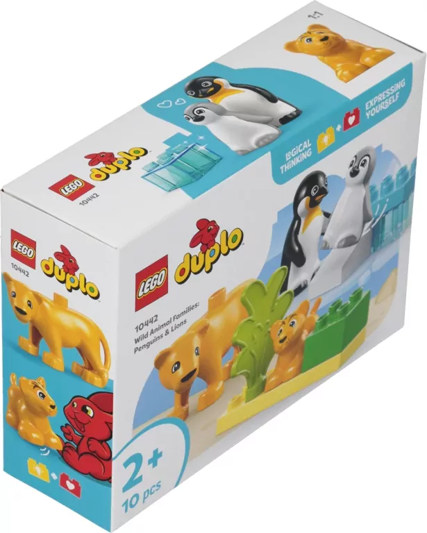 LEGO® Duplo. Rodziny dzikich zwierząt: pingwiny i lwy. 10442 - tantis.pl