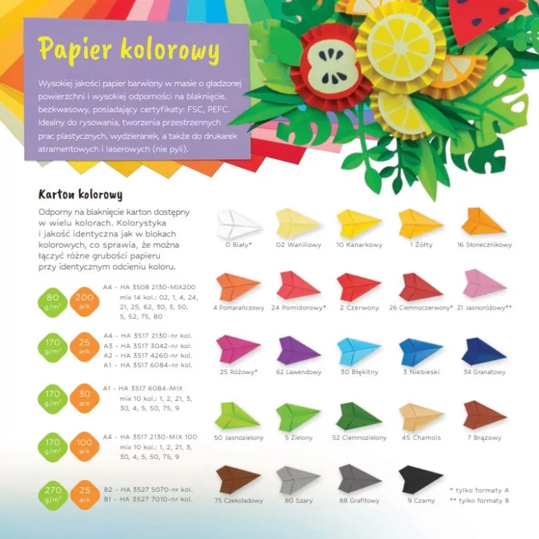 Karton 300g 50x70cm biały HAPPY COLOR - tantis.pl