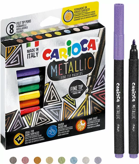 Carioca. Pisaki metaliczne, 8 kolorów - tantis.pl