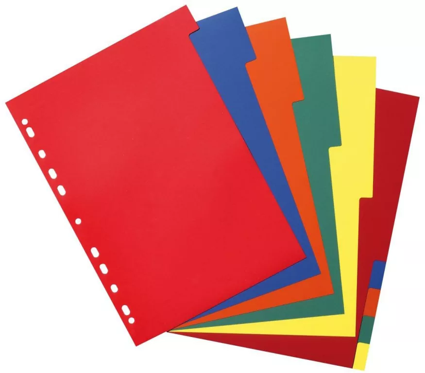 Przekładki A4 PP, 10-częściowe. Mix - tantis.pl