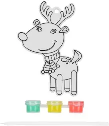 Świąteczny witrażyk z farbkami