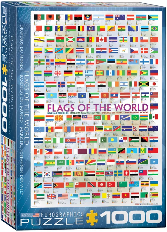 Puzzle 1000. Flagi świata - tantis.pl
