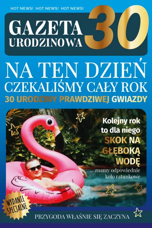 Karnet Urodziny gazeta 30 - tantis.pl