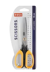 Nożyczki szkolne 15 cm pomarańczowe EASY