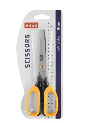Nożyczki szkolne 15 cm pomarańczowe EASY
