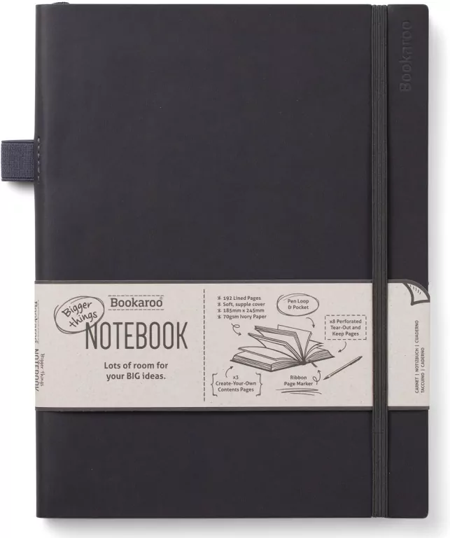 Bookaroo Notatnik Journal duży, czarny - tantis.pl