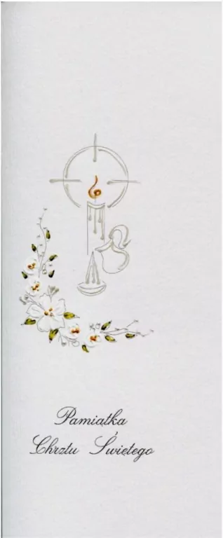 Karnet Chrzest. Świeca - tantis.pl