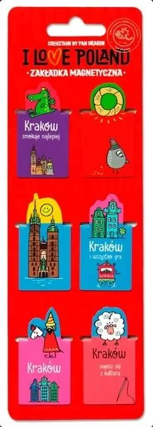 Zakładki magnetyczne. I love Poland. Kraków - tantis.pl